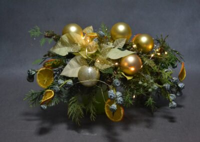 Realizacja - Kwiaciarnia Atena w Luboniu, Traugutta 24A, dekoracja świąteczna, Wigilia, Boże Narodzenie