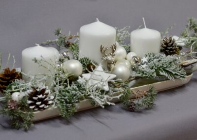 Realizacja - Kwiaciarnia Atena w Luboniu, Traugutta 24A, dekoracja świąteczna, Wigilia, Boże Narodzenie